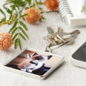 Foto van Cute Blue Eyed Mask Kitten Sleutelhanger (Zijkant)