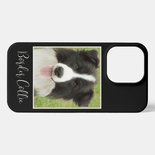 Foto van Cute Border Collie iPhone Hoesje (Achterkant horizontaal)