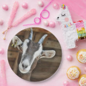 Foto van Cute Brown en White Goat Papieren Bordje (Feest)