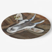 Foto van Cute Brown en White Goat Papieren Bordje (Gekanteld)
