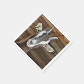 Foto van Cute Brown en White Goat Servet (Hoek)