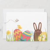 Foto van Cute Bunny and Easter Eggs Birthday Bedankkaart (Achterkant)