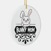 Foto van Cute Bunny Mam Keramisch Ornament (Rechts)