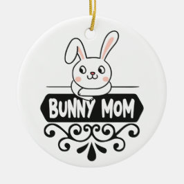 Foto van Cute Bunny Mam Keramisch Ornament