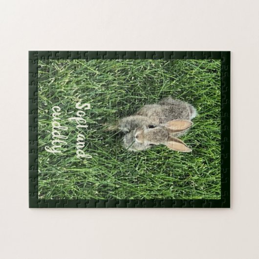 Foto van Cute Bunny Rabbit Legpuzzel (Horizontaal)