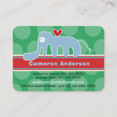 Foto van Cute Cartoon Elephant Colorful Kind Contactkaartje (Voorkant)