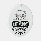 Foto van Cute Cat mama dierenvriend Keramisch Ornament (Rechts)