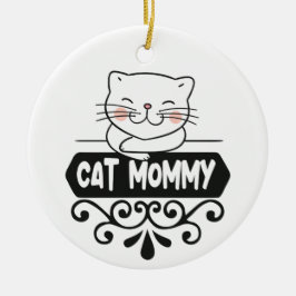 Foto van Cute Cat mama dierenvriend Keramisch Ornament