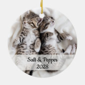 Foto van Cute Cat mama dierenvriend Keramisch Ornament (Achterkant)