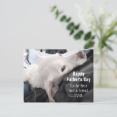 Foto van Cute Dog Best Dad en Friend Ever Briefkaart (Staand voorkant)