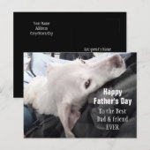 Foto van Cute Dog Best Dad en Friend Ever Briefkaart (Voorkant / Achterkant)