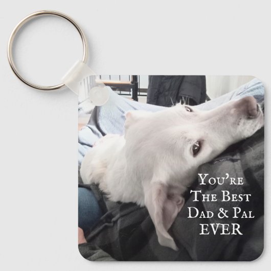 Foto van Cute Dog Best Dad en Pal Ever Sleutelhanger (Voorkant)