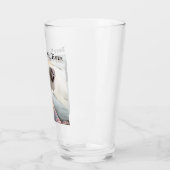 Foto van Cute Dog Beste pap, ooit blauw Denim Glas (Links)