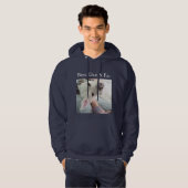 Foto van Cute Dog Beste pap, ooit blauw Denim Hoodie (Voorkant volledig)