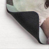 Foto van Cute Dog Beste pap, ooit blauw Denim Muismat (Hoek)