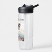 Foto van Cute Dog Beste pap, ooit blauw Denim Waterfles (Links)