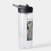 Foto van Cute Dog Beste pap, ooit blauw Denim Waterfles (Rechts)