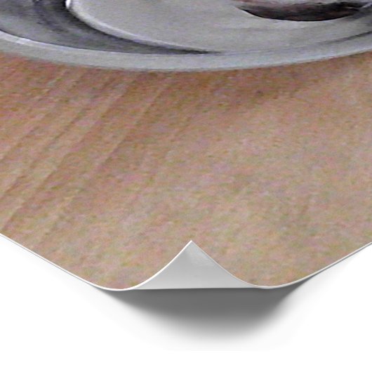 Foto van Cute Dog Drink Water Motivatie Post Poster (Hoek)