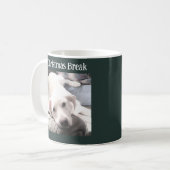 Foto van Cute Dog Kerstbreak Green Koffiemok (Voorkant links)