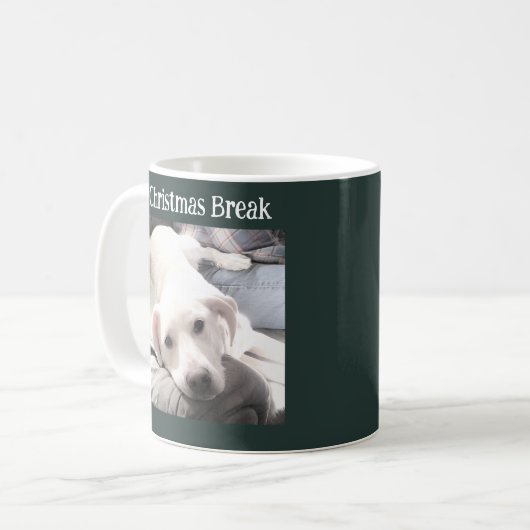 Foto van Cute Dog Kerstbreak Green Koffiemok (Voorkant links)
