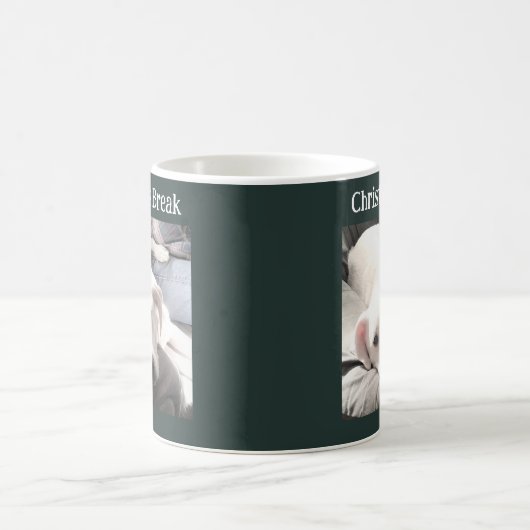 Foto van Cute Dog Kerstbreak Green Koffiemok (Center)