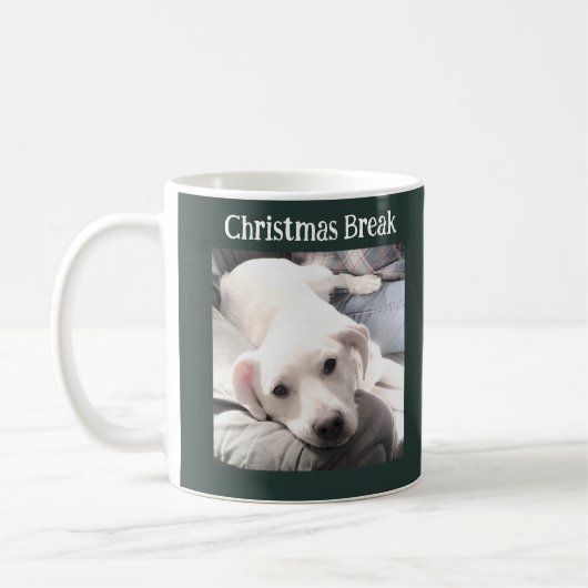 Foto van Cute Dog Kerstbreak Green Koffiemok (Links)