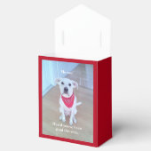 Foto van Cute Dog met grappige blik op Ears Red Bedankdoosjes (Geopend)