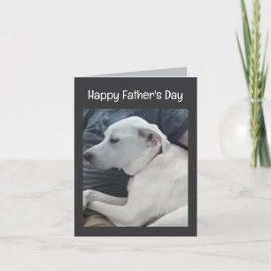 Foto van Cute Dog met papa Happy Vaderdag Feestdagen Kaart