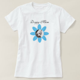 Foto van Cute Dog op  Blue Daisy Mum T-shirt