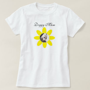 Foto van Cute Dog op -gele mam T-shirt