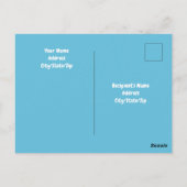 Foto van Cute Dog Peacely Resting Blue Easter Briefkaart (Achterkant)