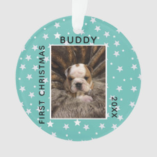 Foto van Cute First Kerstpuppy Dog Ornament
