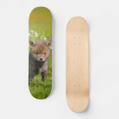 Foto van Cute Fluffy Red Fox Cub Wild Baby Animal  Skateboard (Voorkant)