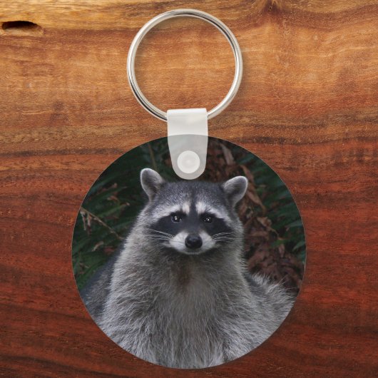 Foto van Cute Forest Raccoon Sleutelhanger (Achterkant)