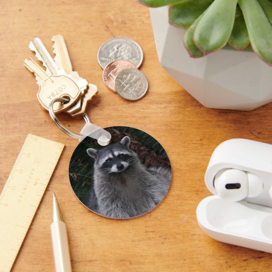 Foto van Cute Forest Raccoon Sleutelhanger (Bureau)