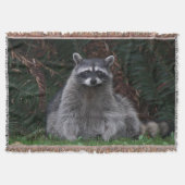 Foto van Cute Forest Raccoon Wildlife Deken (Voorkant)