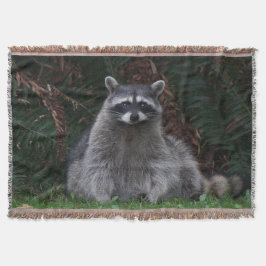 Foto van Cute Forest Raccoon Wildlife Deken