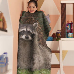 Foto van Cute Forest Raccoon Wildlife Fleece Deken