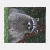 Foto van Cute Forest Raccoon Wildlife Fleece Deken (Voorkant (Horizontaal))