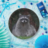 Foto van Cute Forest Raccoon Wildlife Papieren Bordje (Feest)