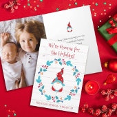 Foto van Cute Fun Rustic Wreath Feestdagen Kaart