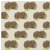 Foto van Cute Ginger Guinea Pig Eating Celery Stof (Close Up)