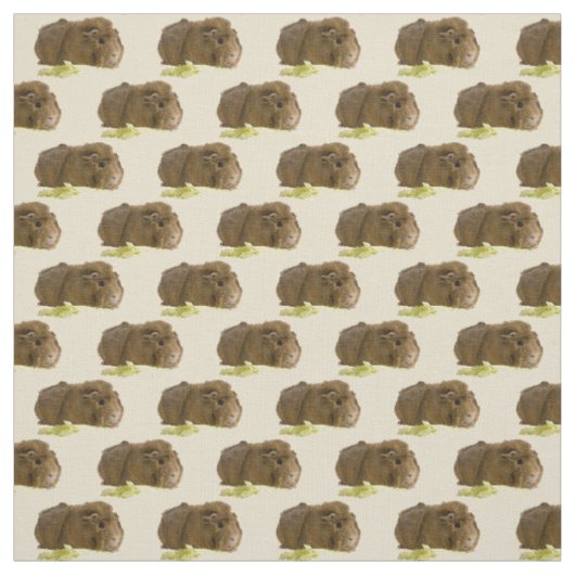 Foto van Cute Ginger Guinea Pig Eating Celery Stof (Swatch)