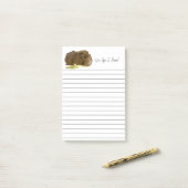 Foto van Cute Ginger Guinee Pig Post-it® Notes (Op bureau)