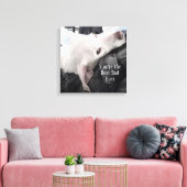 Foto van Cute Hond Beste Papa Ooit Canvas Afdruk (Insitu (Woonkamer))
