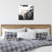 Foto van Cute Hond Beste Papa Ooit Canvas Afdruk (Insitu (Slaapkamer))
