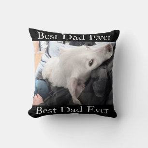 Foto van Cute Hond Beste Papa Ooit Zwart Kussen