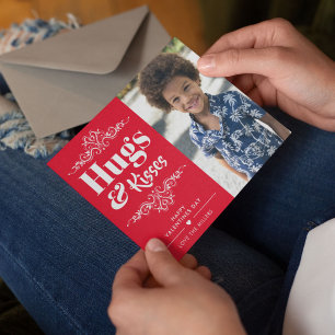 Foto van Cute Hugs & Kisses Valentijn Feestdagenkaart