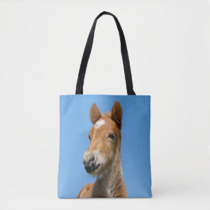 Foto van Cute IJslands Horse Foal Pony head - Tote Bag