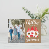 Foto van Cute Kerstknomes Feestdagenkaart (Staand voorkant)